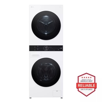 Compact Single Unit LG WashTower? with Center Control? 2.4 cu.ft. Front Load Washer and 4.2 cu.ft. Electric Ventless HeatPump? Dryer