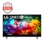 50-Inch LG QNED 4K TV 50QNED75BUA with Americas Most Reliable Line of TVs badge displaying colorful abstract imagery - Front View
