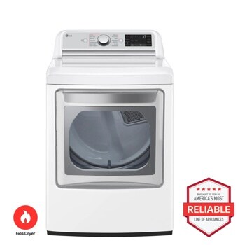 LG DLGX7901WE Gas Dryer Brought to You by Americas Most Reliable Line of Appliances - Front View