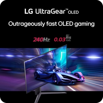 27" UltraGear™ OLED QHD 240Hz 0.03ms HDR True Black 400 Gaming Monitor with G-Sync Compatible and FreeSync™ Premium Pro
