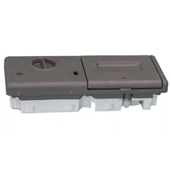 Front view of the Dishwasher Detergent Dispenser Assembly - 4924FD2123E. 