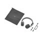 Logitech 981001435 wireless headset with microphone, storage pouch, and USB connection cables