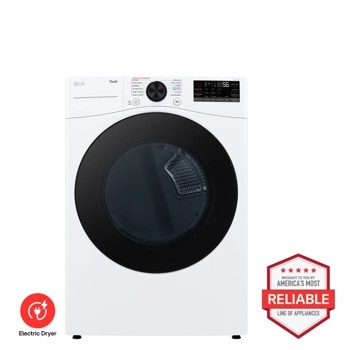 LG DLEX4080W Electric Dryer Brought to You by Americas Most Reliable Line of Appliances - Front View