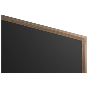 GF26XW65 TV Accessory with Wood Grain Frame and Black Screen - Side Angle View1