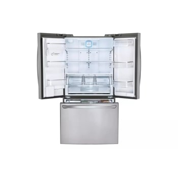 24 cu. ft. french door counter-depth refrigerator empty interior view