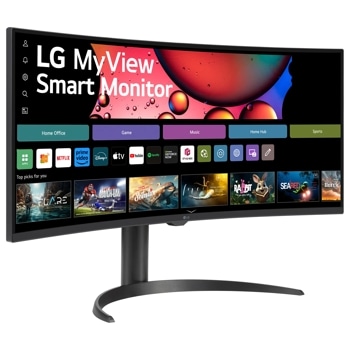 34" MyView Smart Monitor WQHD 21:9 Curved Screen 100Hz with webOS