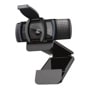 Logitech HD 1080p webcam 960001257 with privacy shutter and adjustable mounting clip - Side Angle