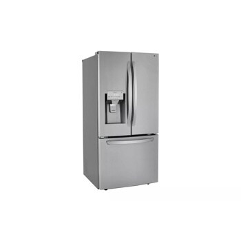 25 cu. ft. french door refrigerator left side angle view