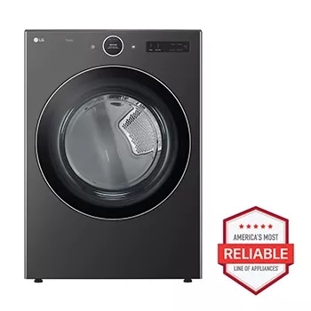 LG Stackable SMART Front Load Washer In Black Steel With