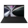 15Z95U-G.AU87U1 LG Laptop open front view with display on showing keyboard and trackpad