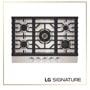 LG CBGU3039X SIGNATURE Gas Cooktop with Five Burners and Black Grates - Top View