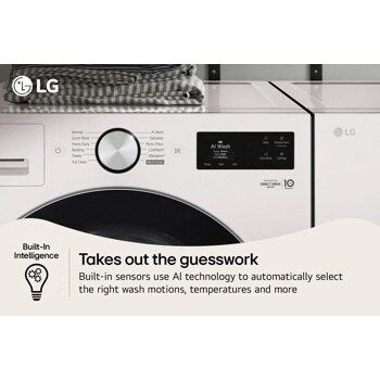 LG Laundry WM5800HAA Built-In Intelligence Infographic