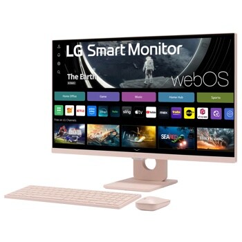27" Full HD IPS MyView Smart Monitor with webOS Desktop Setup Including Wireless Keyboard and Mouse