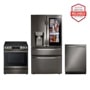 23 cu. ft. Smart InstaView™ Door-in-Door® Counter-Depth Refrigerator with Exterior Water DIspenser and Craft Ice™ with Slide-in Electric Range and FlushFit™ Top Control Dishwasher Kitchen Package in Black Stainless Steel
LRMVC2306D_LSEL6335ZE_LDNTM545D