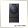 LG WM9901HBA SIGNATURE Front Load Washer with pedestal in black stainless steel finish - Front View