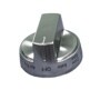 AEZ75994632 stainless steel oven control knob with OFF, Bake, Conv. Bake, and Air Fry settings - Close-Up