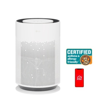 LG AS601HHB0 Air Purifier with perforated mesh design certified asthma and allergy friendly with smart home app control1