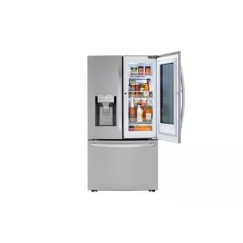 30 cu. ft. door in door refrigerator with right door open