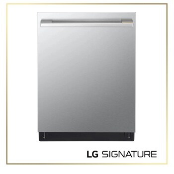 LG SDNTH981S Top Control Dishwasher with stainless steel finish and recessed handle - Door Closed Front View