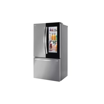 27 cu. ft. counter-depth french door refrigerator right side angle view