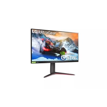 LG 32GN63T-B 32 inch UltraGear QHD 165hz Monitor left side angle view
