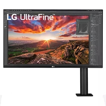 LG 32UN880-B 32 inch UltraFine Ergo Monitor adjusted front view
1