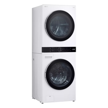LG Ventless WashTower™ Washer and Dryer with Heat Pump left side angle view