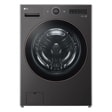 LG WM6500HBA Front Load Washer with black stainless steel finish - Front View