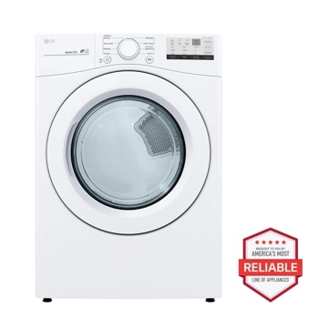 7.4 cu. ft. Large Capacity Electric Dryer - White
