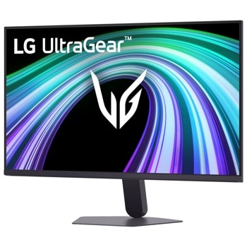 LG 27G521B-B UltraGear Gaming Monitor with colorful display and adjustable stand - Side Angle