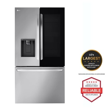 LG's largest capacity fridge in its class* 
*Among models with an external ice & Water Dispenser
Brought to you by America's most Reliable line of appliances.