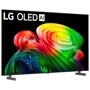 77-Inch LG OLED AI TV OLED77B6AUA with colorful abstract display on screen - Side Angle