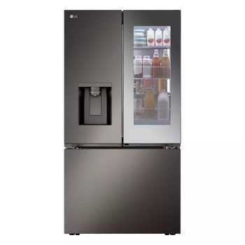 31 cu. ft. standard depth french door refrigerator front view with visible glass panel