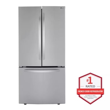 LG LRFCS2503S 25 cu. ft. french door refrigerator front view