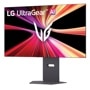 LG 32GX870B-B UltraGear OLED Gaming Monitor with adjustable stand displaying vibrant graphics - Front View