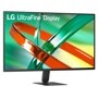 LG 32U701B-B UltraFine Monitor with colorful abstract display on adjustable stand - Front View