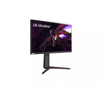 Left side view of the 27 Inch LG UltraGear (27GP83B-B) gaming monitor with 165Hz refresh rate and 1ms (GtG) response time