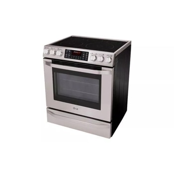 LG Studio - 5.4 cu. ft. Capacity Electric Slide-in Oven Range with Dual True Convection System