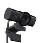 Logitech 960001558 webcam with Ultra-Wide 4K lens and 8.5MP sensor mounted on adjustable clip stand - Side Angle