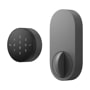 TMCDD15G smart door lock with numeric keypad and deadbolt in matte black finish