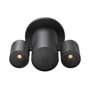LG TWMF2W25G appliance with cylindrical components and circular subwoofer in matte black finish - Top View