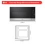 LG MVEM1621Y Over-the-Range Microwave Dimensions 29 7/8 Inch W x 15 7/8 Inch D x 16 7/16 Inch H - Front and Top Views