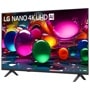 50-Inch LG NANO 4K UHD AI TV 50NU700BPUA displaying vibrant colorful spheres on screen - Front View