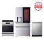 LG LF29S8365S_LSEL6335XE_LDNPM654S kitchen package with range, refrigerator, and dishwasher, America's Most Reliable line of appliances Front View