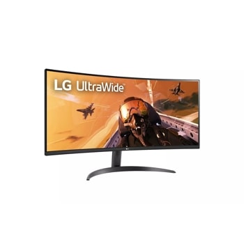  LG 34WP60C-B 34-Inch 21:9 Curved UltraWide QHD (3440x1440) VA  Display with sRGB 99% Color Gamut and HDR 10, AMD FreeSync Premium and  3-Side Virtually Borderless Screen Curved QHD Tilt,Black : Electronics