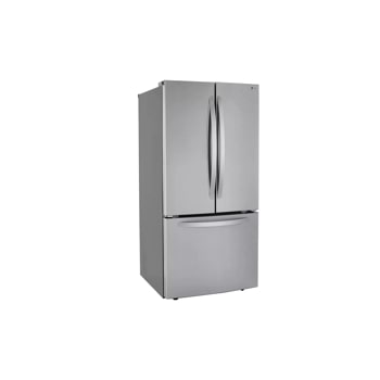 25 cu. ft. french door refrigerator left side angle view