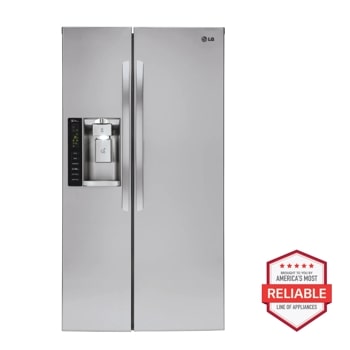 Front view of the 26 cu. ft. Side-By-Side Refrigerator LSXS26326S1