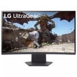 LG 27GS60QC-B UltraGear Gaming Monitor displaying fantasy game scene with warrior and creature - Front View