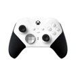 Xbox Elite Wireless Controller 4IK00001 with white body, black textured grips, dual analog sticks, and customizable center button - Front View