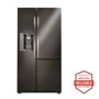 Front view of the 26 cu. ft. Door-in-Door® Refrigerator - LSXS26366D. Includes a graphic logo that says, Brought to you by America’s Most Reliable Line of Appliances.
